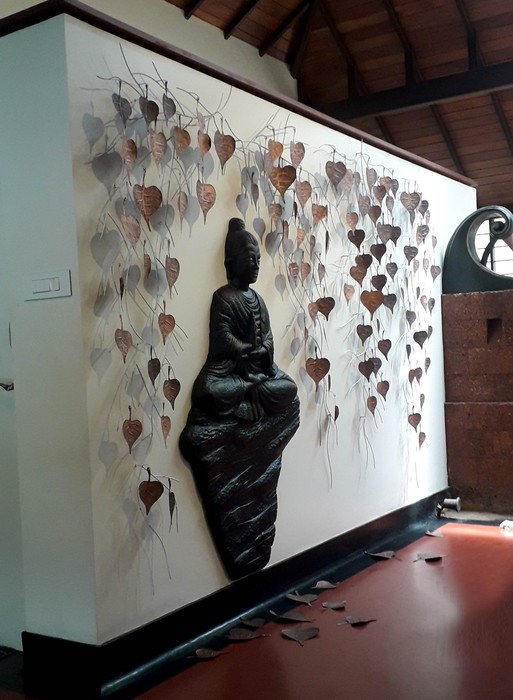 'Buddha' for Nambeeiar Residence- Kerala- 2020.- FRP & Copper Leaves.