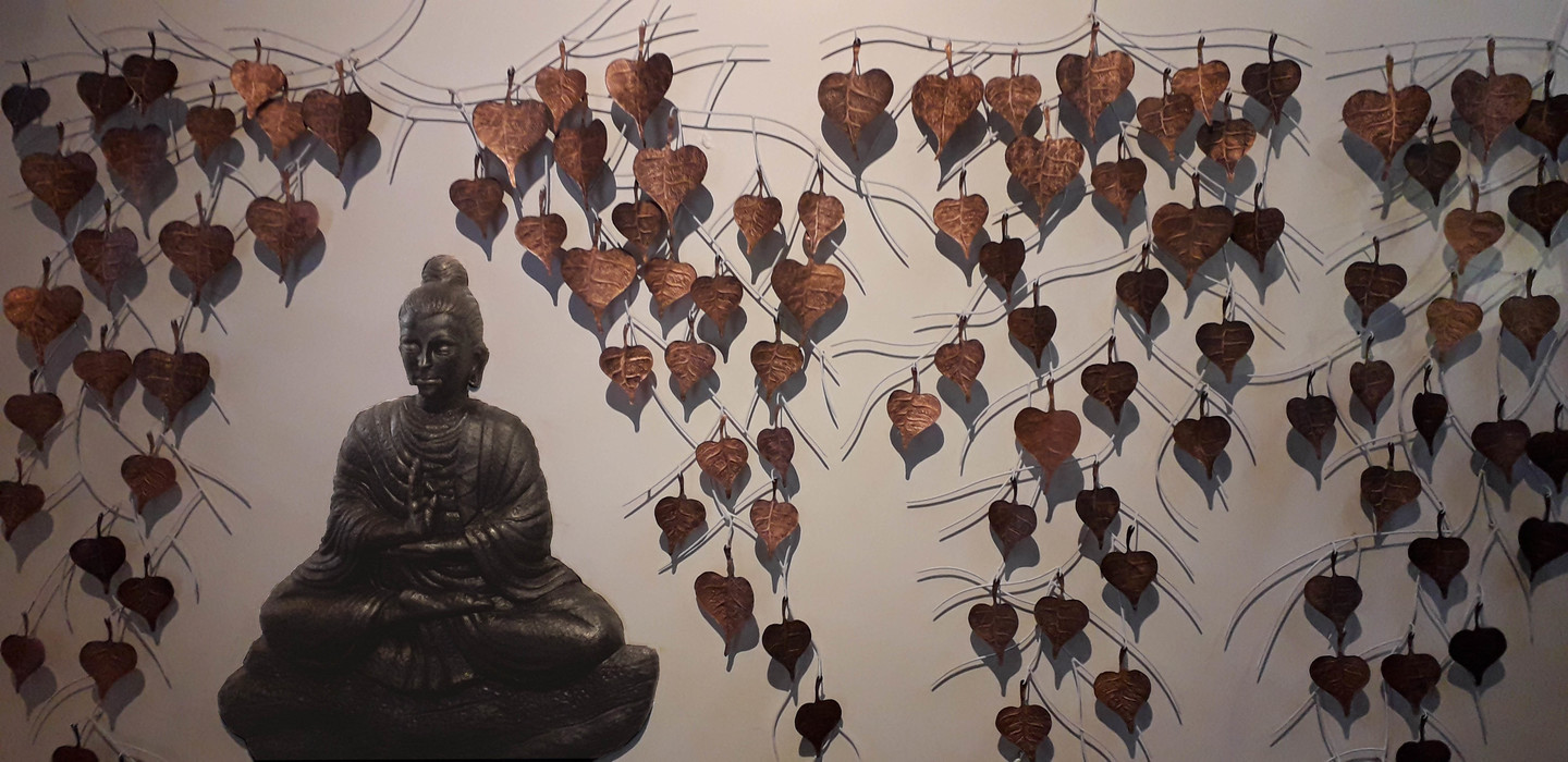 'Buddha' for Nambeeiar Residence- Kerala- 2020.- FRP & Copper Leaves.