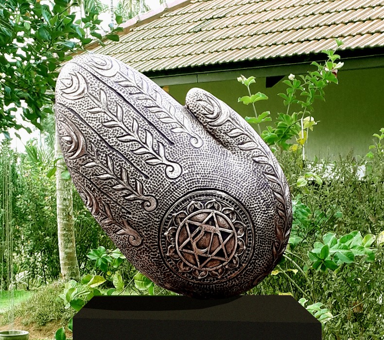 'Namaskar'  for Nambeeiar Residence- Kerala- 2020.- Cast Bronze- Height 30